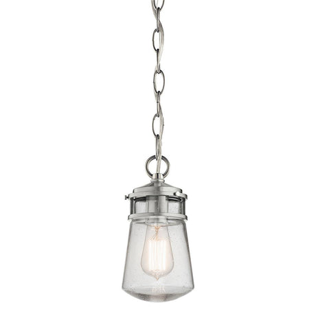 Elstead Lighting - KL-LYNDON8-S-BA - Kichler Outdoor Hanging from the Lyndon range. Lyndon 1 Light Small Chain Lantern - Brushed Aluminium Product Code = KL-LYNDON8-S-BA