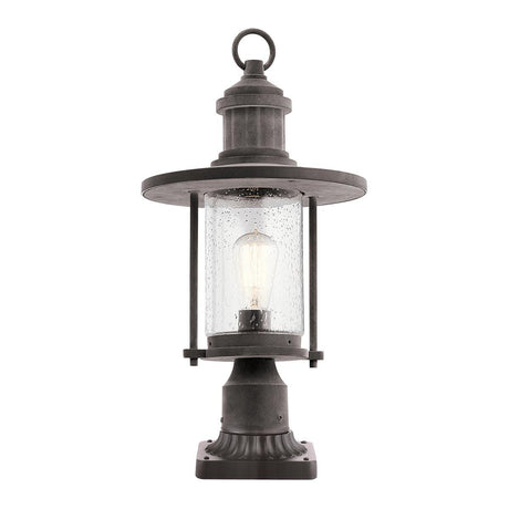 Elstead Lighting - KL-RIVERWOOD3-M - Kichler Pedestal Lantern from the Riverwood range. Riverwood 8" Pedestal Lantern Product Code = KL-RIVERWOOD3-M