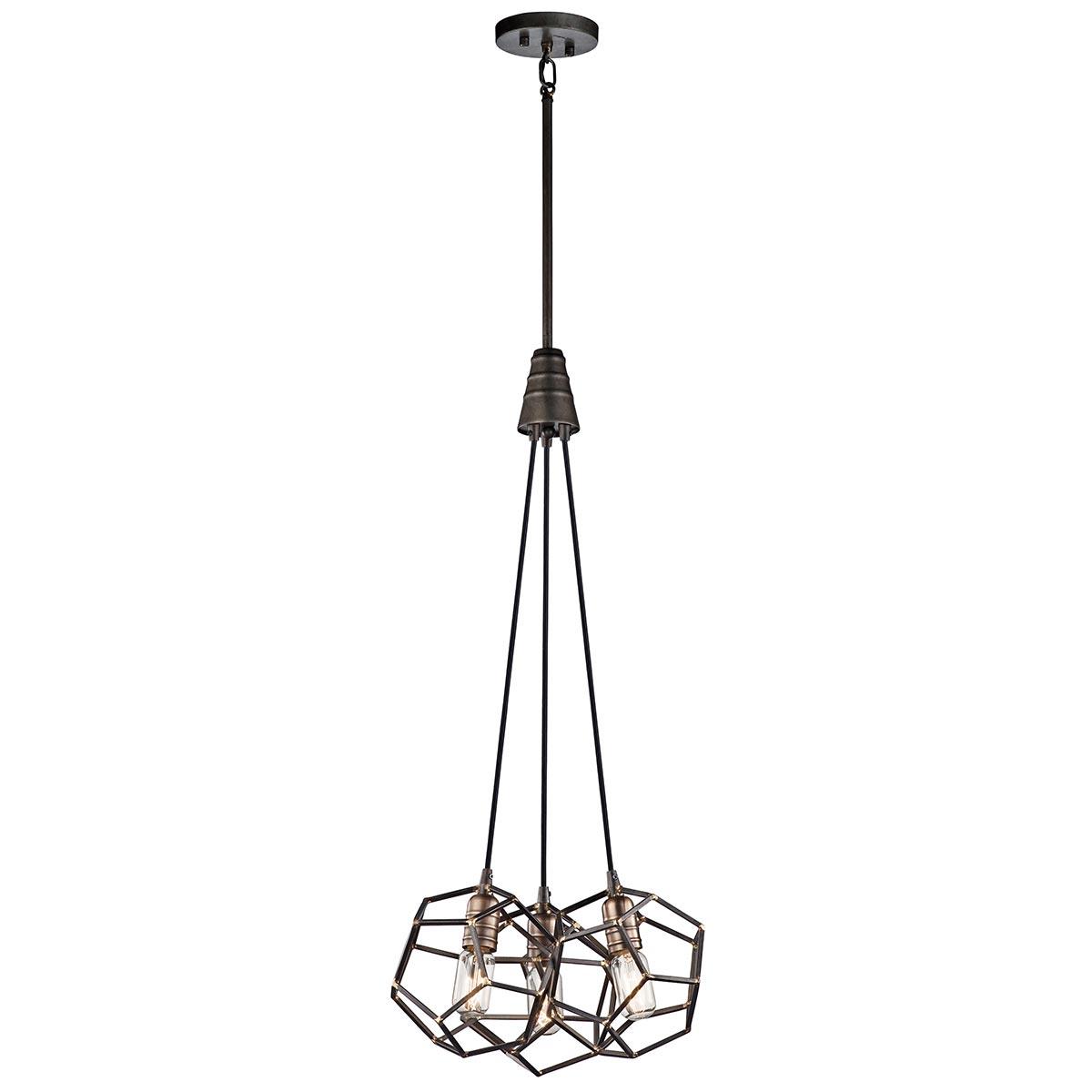 Elstead Lighting - KL-ROCKLYN3-RS - Kichler Chandelier from the Rocklyn range. Rocklyn 3 Light Chandelier Product Code = KL-ROCKLYN3-RS