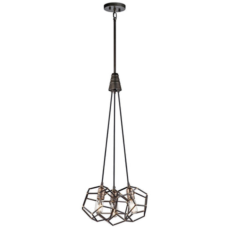 Elstead Lighting - KL-ROCKLYN3-RS - Kichler Chandelier from the Rocklyn range. Rocklyn 3 Light Chandelier Product Code = KL-ROCKLYN3-RS