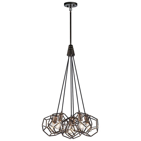 Elstead Lighting - KL-ROCKLYN6-RS - Kichler Chandelier from the Rocklyn range. Rocklyn 6 Light Chandelier Product Code = KL-ROCKLYN6-RS