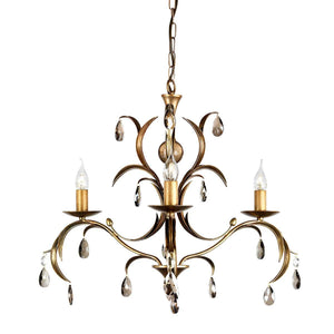 Elstead Lighting - LL3-ANT-BRZ - Elstead Lighting Chandelier from the Lily range. Lily 3 Light Chandelier Product Code = LL3-ANT-BRZ