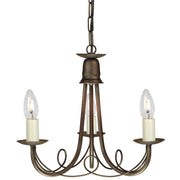 Elstead Lighting - MN3-BLK-GOLD - Elstead Lighting Chandelier from the Minster range. Minster 3 Light Chandelier Product Code = MN3-BLK-GOLD