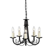 Elstead Lighting - MN5-BLACK - Elstead Lighting Chandelier from the Minster range. Minster 5 Light Chandelier Product Code = MN5-BLACK