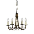 Elstead Lighting - MN5-BLK-GOLD - Elstead Lighting Chandelier from the Minster range. Minster 5 Light Chandelier Product Code = MN5-BLK-GOLD