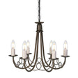 Elstead Lighting - MN6-BLK-GOLD - Elstead Lighting Chandelier from the Minster range. Minster 6 Light Chandelier Product Code = MN6-BLK-GOLD