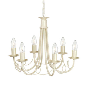 Elstead Lighting - MN6-IV-GOLD - Elstead Lighting Chandelier from the Minster range. Minster 6 Light Chandelier Product Code = MN6-IV-GOLD