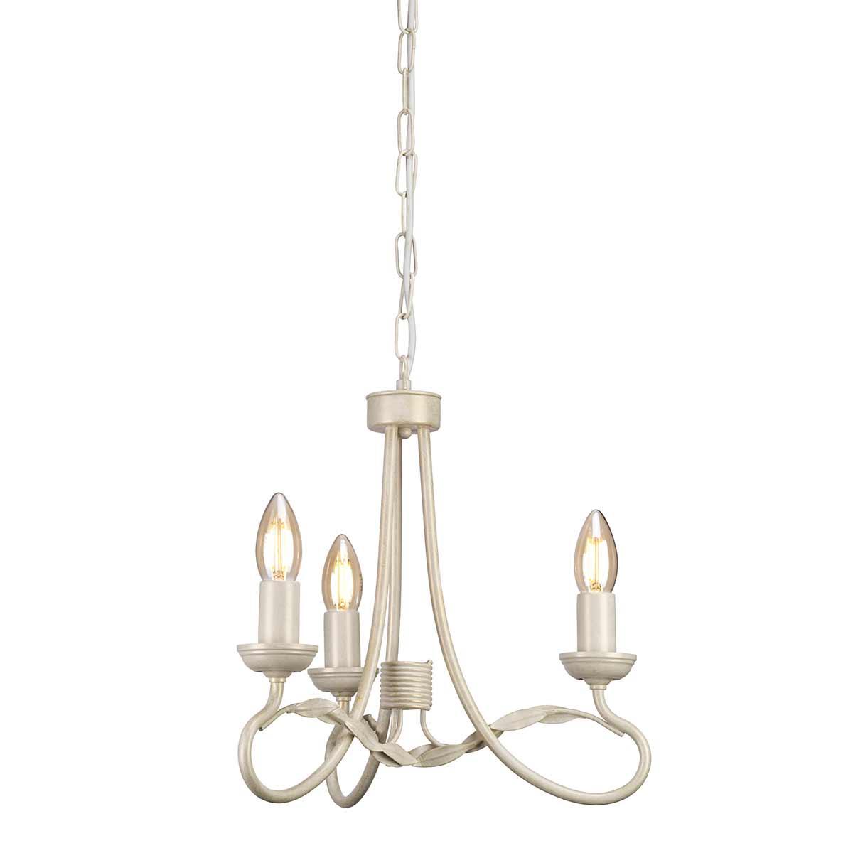 Elstead Lighting - OV3-IVORY-GOLD - Elstead Lighting Chandelier from the Olivia range. Olivia 3 Light Chandelier Product Code = OV3-IVORY-GOLD