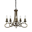 Elstead Lighting - OV5-BLK-GOLD - Elstead Lighting Chandelier from the Olivia range. Olivia 5 Light Chandelier Product Code = OV5-BLK-GOLD