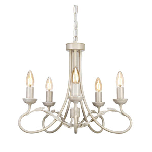 Elstead Lighting - OV5-IVORY-GOLD - Elstead Lighting Chandelier from the Olivia range. Olivia 5 Light Chandelier Product Code = OV5-IVORY-GOLD