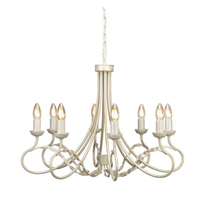 Elstead Lighting - OV8-IVORY-GOLD - Elstead Lighting Chandelier from the Olivia range. Olivia 8 Light Chandelier Product Code = OV8-IVORY-GOLD