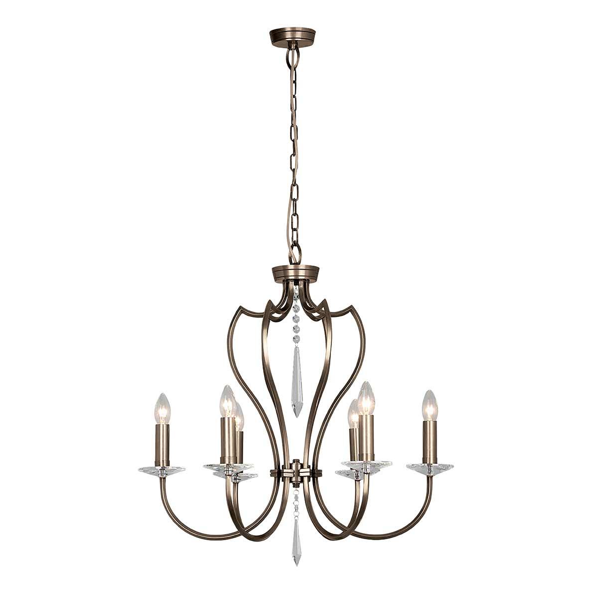 Elstead Lighting - PM6-DB - Elstead Lighting Chandelier from the Pimlico range. Pimlico 6 Light Chandelier - Dark Bronze Product Code = PM6-DB