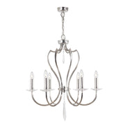 Elstead Lighting - PM6-PN - Elstead Lighting Chandelier from the Pimlico range. Pimlico 6 Light Chandelier - Polished Nickel Product Code = PM6-PN