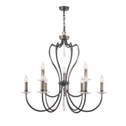 Elstead Lighting - PM9-DB - Elstead Lighting Chandelier from the Pimlico range. Pimlico 9 Light Chandelier - Dark Bronze Product Code = PM9-DB