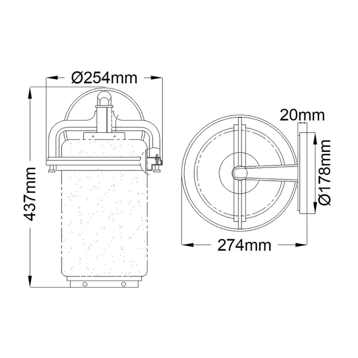 Elstead Lighting - QN-ANDOVER-L - Outdoor Wall Light