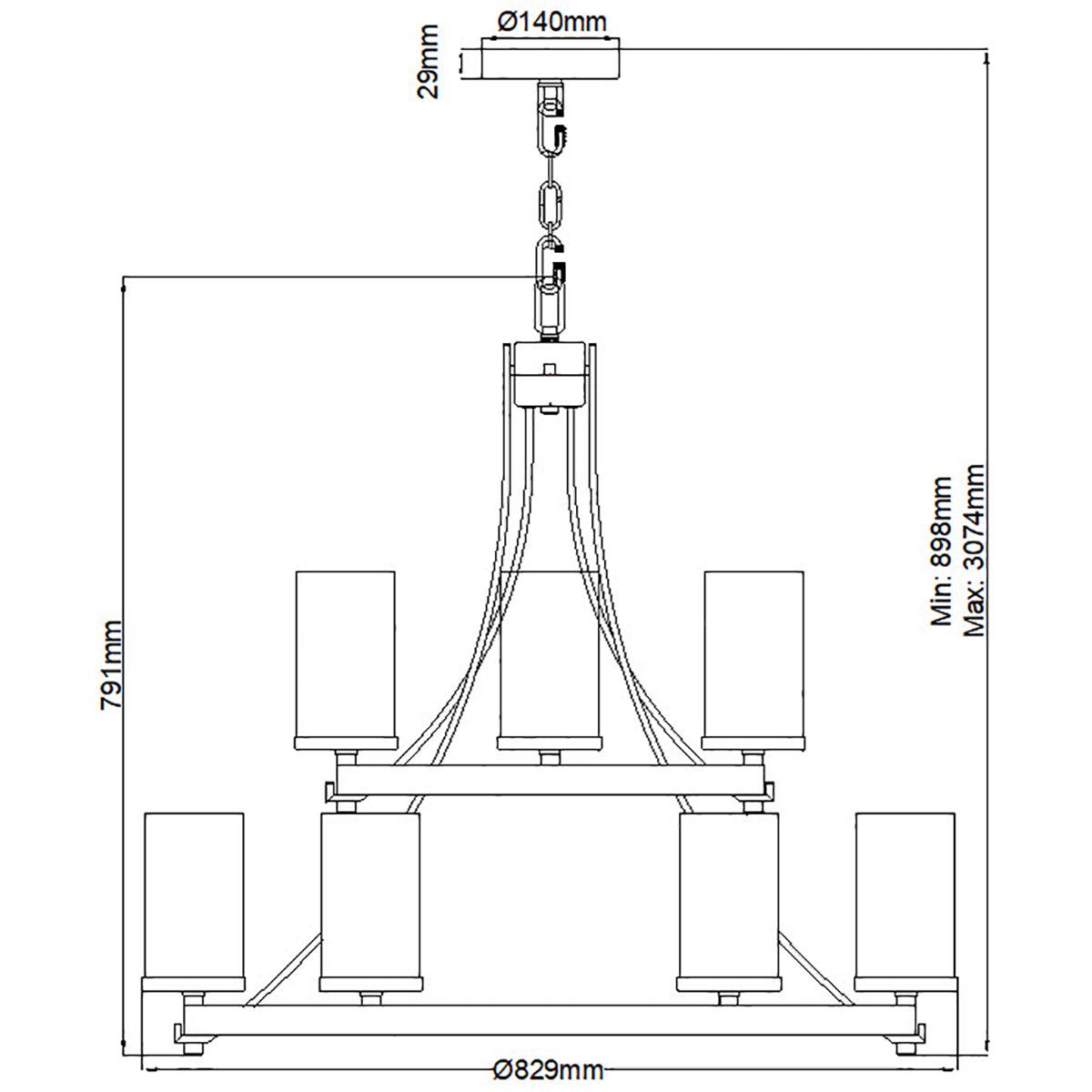 Elstead Lighting - QN-ANGELO9 - Elstead Lighting Quintiesse Collection Angelo 9 Light Chandelier from the Angelo range. Part Number - QN-ANGELO9