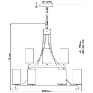 Elstead Lighting - QN-ANGELO9 - Elstead Lighting Quintiesse Collection Angelo 9 Light Chandelier from the Angelo range. Part Number - QN-ANGELO9