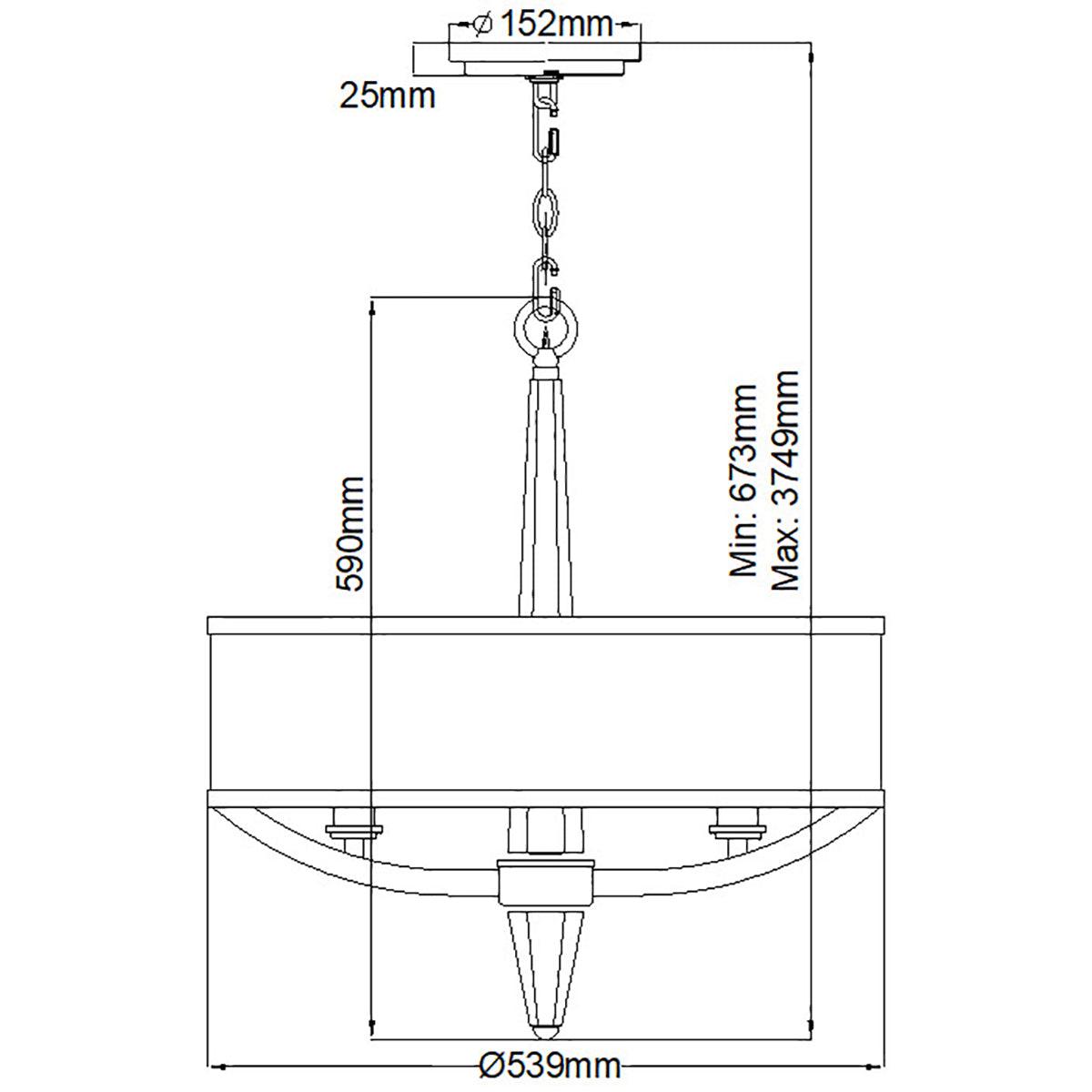 Elstead Lighting - QN-ASCHER-3P - Elstead Lighting Quintiesse Collection Ascher 3 Light Pendant from the Ascher range. Part Number - QN-ASCHER-3P