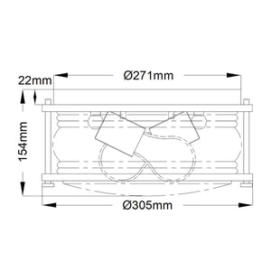 Elstead Lighting - QN-ASHLANDBAY-F-NBR-BATH - Ceiling Flush