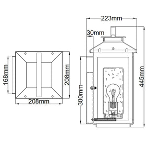 Elstead Lighting - QN-ATWATER-M-BK - Outdoor Wall Light