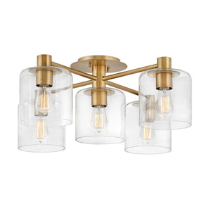 Elstead Lighting - QN-AXEL5-HB - Elstead Lighting Quintiesse Collection Axel 5 Light Semi-flush Mount from the Axel range. Part Number - QN-AXEL5-HB