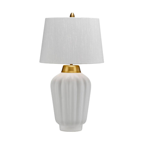 Elstead Lighting - QN-BEXLEY-TL-WBB - Elstead Lighting Quintiesse Collection Bexley 1 Light Table Lamp - White & Brushed Brass from the Bexley range. Part Number - QN-BEXLEY-TL-WBB