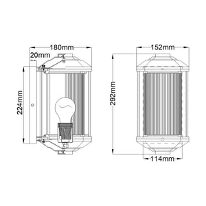 Elstead Lighting - QN-CASTELLE-S-BZ - Outdoor Wall Light