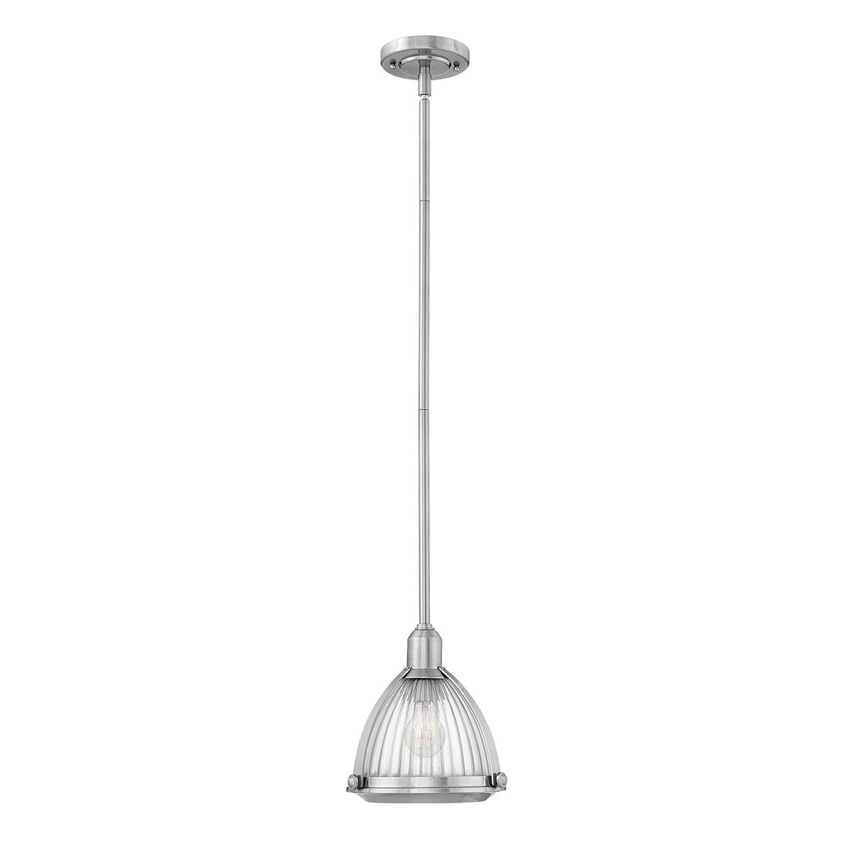 Elstead Lighting - QN-ELROY-BN - Elstead Lighting Quintiesse Collection Elroy 1 Light Pendant - Brushed Nickel from the Elroy range. Part Number - QN-ELROY-BN