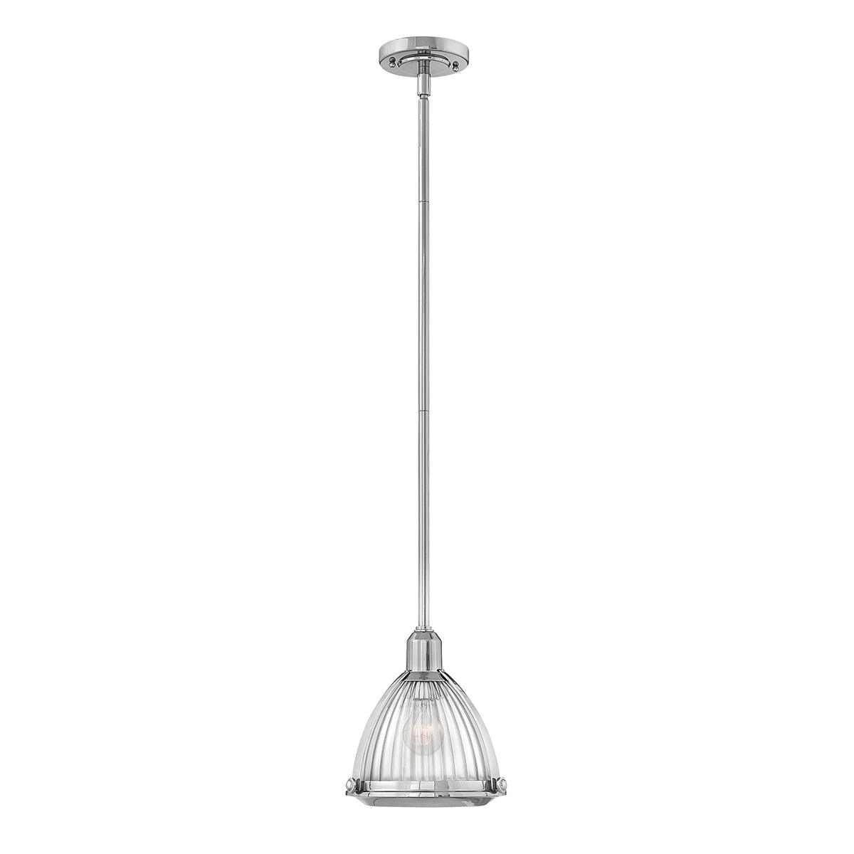 Elstead Lighting - QN-ELROY-PN - Elstead Lighting Quintiesse Collection Elroy 1 Light Pendant - Polished Nickel from the Elroy range. Part Number - QN-ELROY-PN