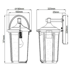 Elstead Lighting - QN-FAIRFIELD-L-OZ - Outdoor Wall Light