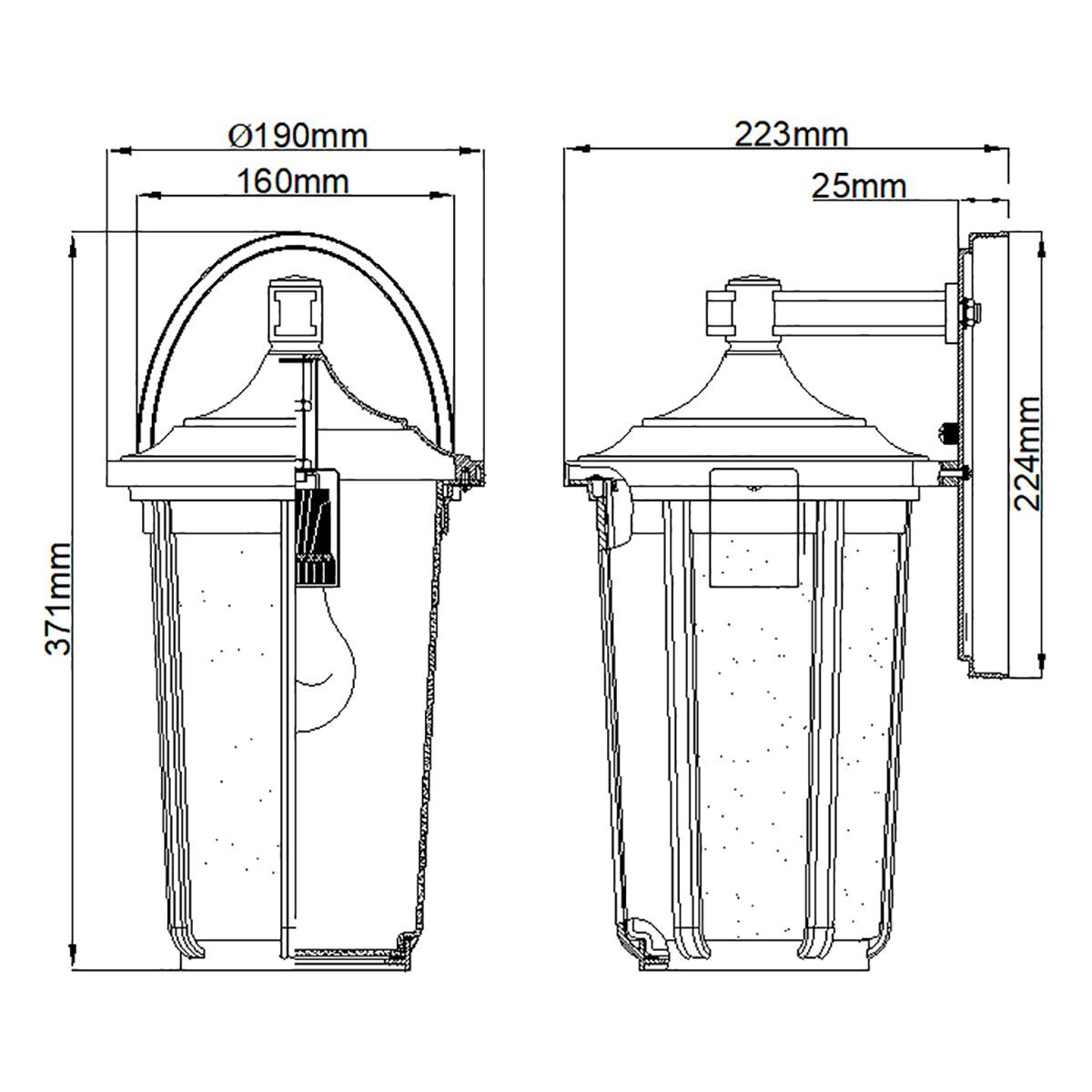 Elstead Lighting - QN-FAIRFIELD-L-OZ - Elstead Lighting Quintiesse Collection Fairfield 1 Light Large Wall Lantern from the Fairfield range. Part Number - QN-FAIRFIELD-L-OZ