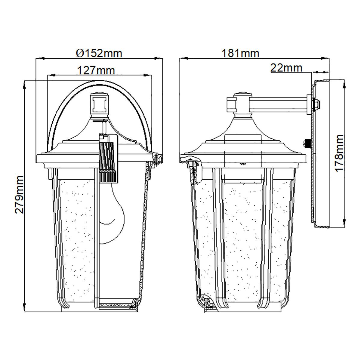 Elstead Lighting - QN-FAIRFIELD-M-OZ - Elstead Lighting Quintiesse Collection Fairfield 1 Light Medium Wall Lantern from the Fairfield range. Part Number - QN-FAIRFIELD-M-OZ