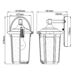 Elstead Lighting - QN-FAIRFIELD-M-OZ - Elstead Lighting Quintiesse Collection Fairfield 1 Light Medium Wall Lantern from the Fairfield range. Part Number - QN-FAIRFIELD-M-OZ