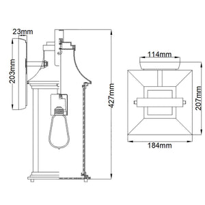 Elstead Lighting - QN-GRANT-M-BU - Elstead Lighting Quintiesse Collection Grant 1 Light Medium Wall Lantern from the Grant range. Part Number - QN-GRANT-M-BU