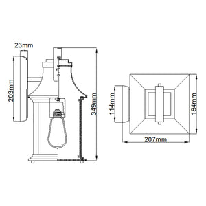 Elstead Lighting - QN-GRANT-S-BU - Elstead Lighting Quintiesse Collection Grant 1 Light Small Wall Lantern from the Grant range. Part Number - QN-GRANT-S-BU