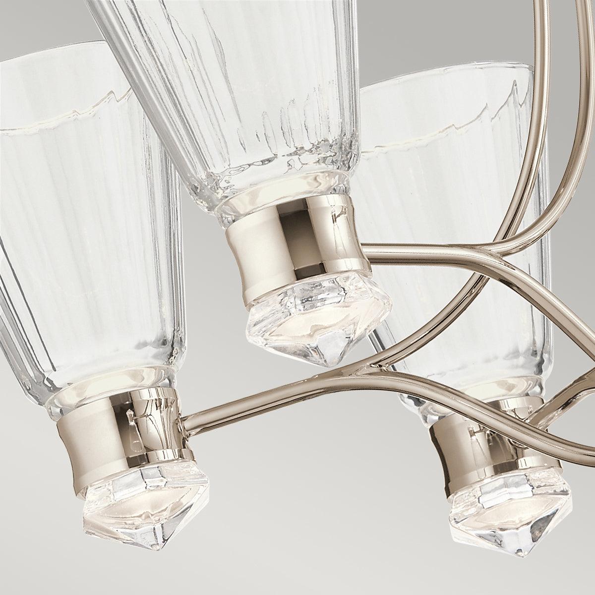 Elstead Lighting - QN-KAYVA13-PN - Elstead Lighting Quintiesse Collection Kayva LED 13 Light 6 Arm Chandelier from the Kayva range. Part Number - QN-KAYVA13-PN