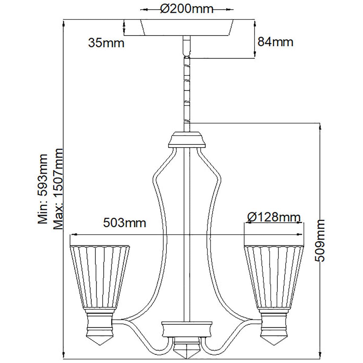 Elstead Lighting - QN-KAYVA9-PN - Elstead Lighting Quintiesse Collection Kayva LED 9 Light 4 Arm Chandelier from the Kayva range. Part Number - QN-KAYVA9-PN