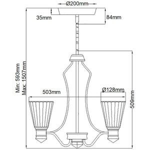 Elstead Lighting - QN-KAYVA9-PN - Elstead Lighting Quintiesse Collection Kayva LED 9 Light 4 Arm Chandelier from the Kayva range. Part Number - QN-KAYVA9-PN