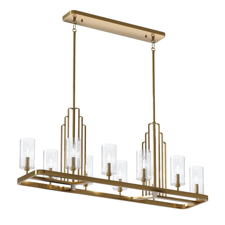 Elstead Lighting - QN-KIMROSE10-BNB - Elstead Lighting Quintiesse Collection Kimrose 10 Light Linear Chandelier from the Kimrose range. Part Number - QN-KIMROSE10-BNB