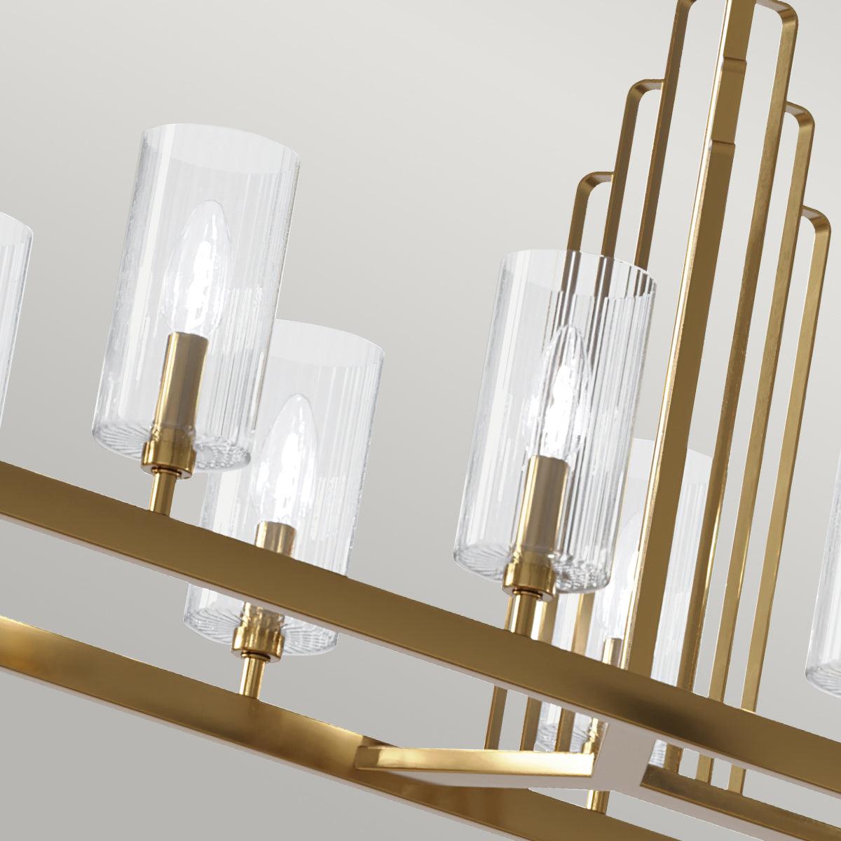 Elstead Lighting - QN-KIMROSE10-BNB - Elstead Lighting Quintiesse Collection Kimrose 10 Light Linear Chandelier from the Kimrose range. Part Number - QN-KIMROSE10-BNB