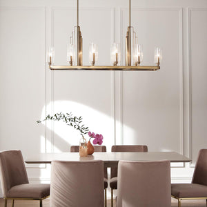 Elstead Lighting - QN-KIMROSE10-BNB - Elstead Lighting Quintiesse Collection Kimrose 10 Light Linear Chandelier from the Kimrose range. Part Number - QN-KIMROSE10-BNB