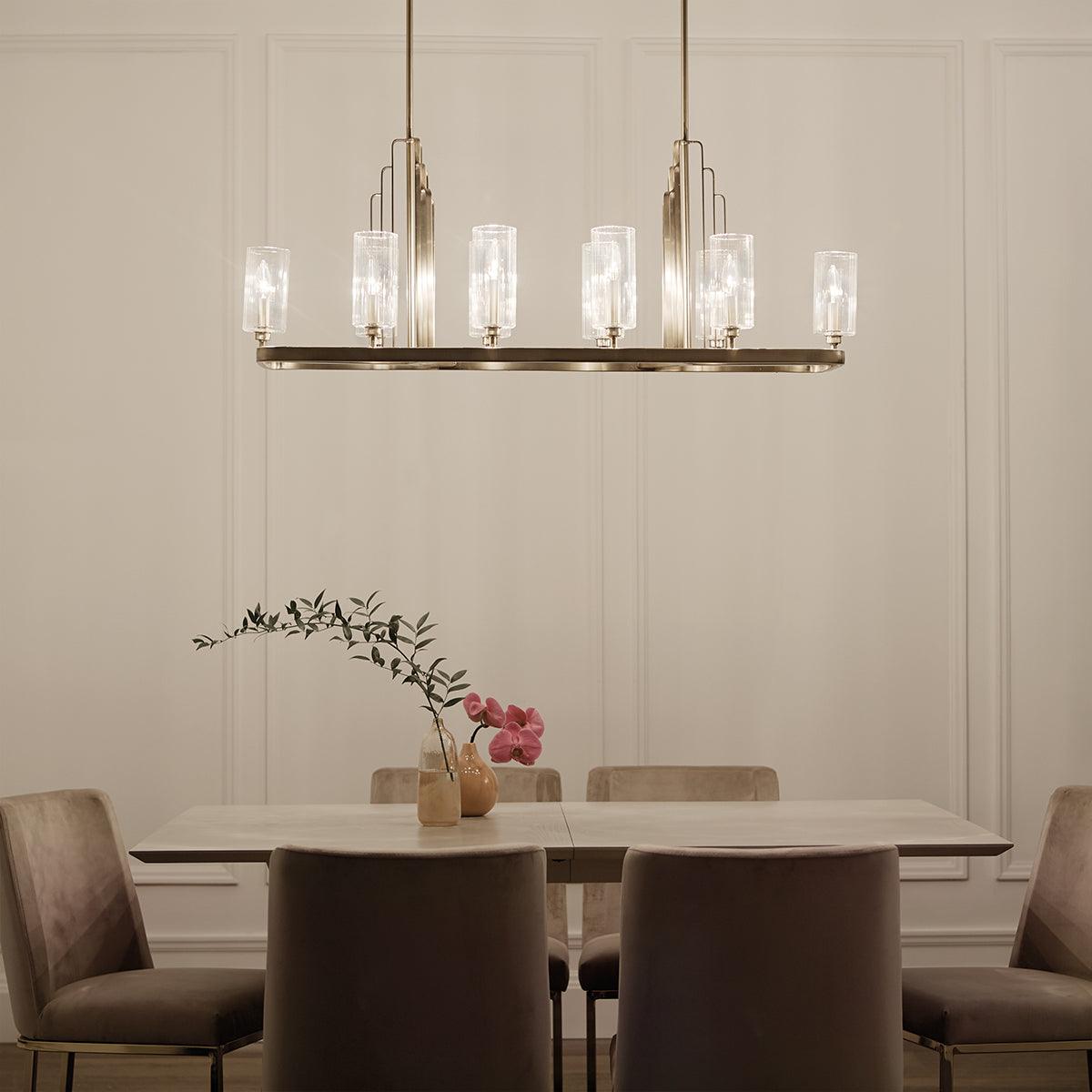 Elstead Lighting - QN-KIMROSE10-BNB - Elstead Lighting Quintiesse Collection Kimrose 10 Light Linear Chandelier from the Kimrose range. Part Number - QN-KIMROSE10-BNB