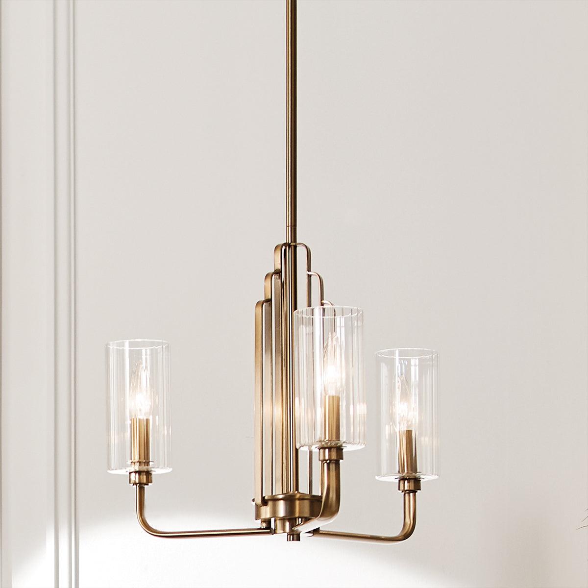 Elstead Lighting - QN-KIMROSE3-BNB - Elstead Lighting Quintiesse Collection Kimrose 3 Light Chandelier from the Kimrose range. Part Number - QN-KIMROSE3-BNB