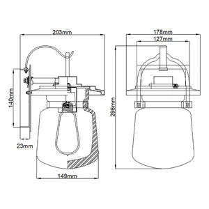 Elstead Lighting - QN-LASALLE-S-WT - Outdoor Wall Light