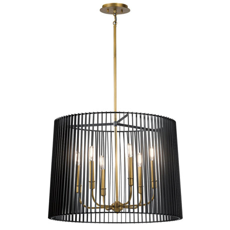 Elstead Lighting - QN-LINARA-6P-BK - Elstead Lighting Quintiesse Collection Linara 6 Light Chandelier/Pendant from the Linara range. Part Number - QN-LINARA-6P-BK