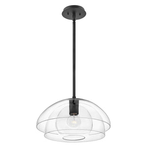 Elstead Lighting - QN-LOTUS-P-BLK - Elstead Lighting Quintiesse Collection Lotus 1 Light Pendant / Semi-flush from the Lotus range. Part Number - QN-LOTUS-P-BLK