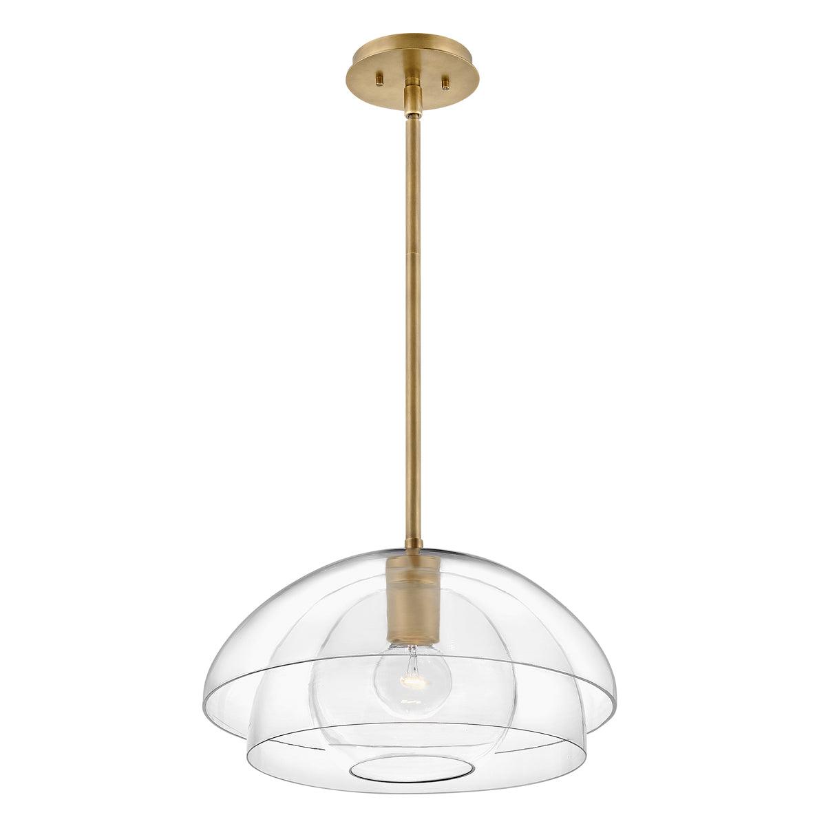 Elstead Lighting - QN-LOTUS-P-HBR - Elstead Lighting Quintiesse Collection Lotus 1 Light Pendant / Semi-flush from the Lotus range. Part Number - QN-LOTUS-P-HBR