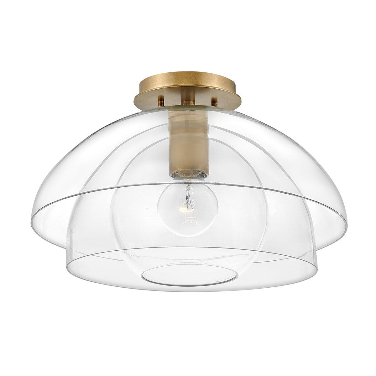 Elstead Lighting - QN-LOTUS-P-HBR - Elstead Lighting Quintiesse Collection Lotus 1 Light Pendant / Semi-flush from the Lotus range. Part Number - QN-LOTUS-P-HBR