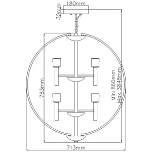 Elstead Lighting - QN-MONDO8 - Elstead Lighting Quintiesse Collection Mondo 8 Light Chandelier from the Mondo range. Part Number - QN-MONDO8