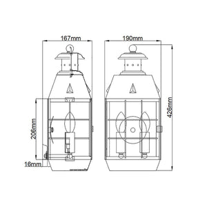 Elstead Lighting - QN-NANTUCKET-L-AS - Elstead Lighting Quintiesse Collection Nantucket 2 Light Large Wall Lantern from the Nantucket range. Part Number - QN-NANTUCKET-L-AS